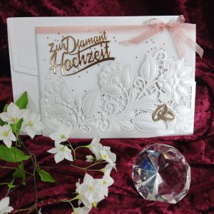 Diamanthochzeit Roségold-Tasche