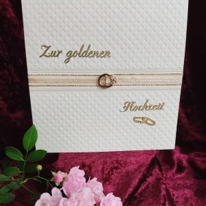 Goldene Hochzeit Pop-Up-Kutsche-Karte