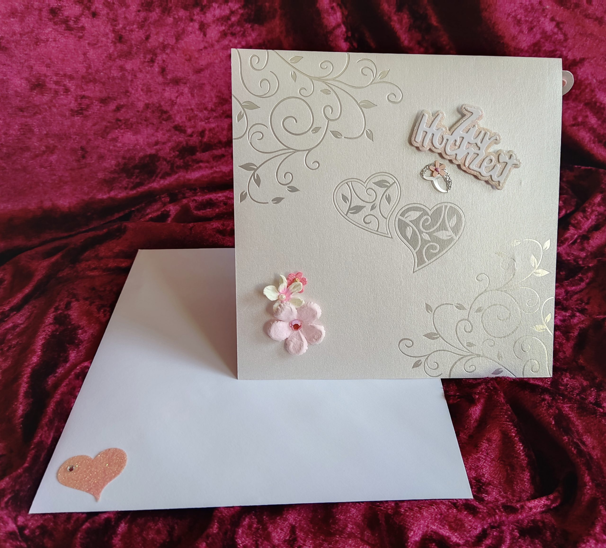 Illuminierte Pop-Up-Hochzeitskarte