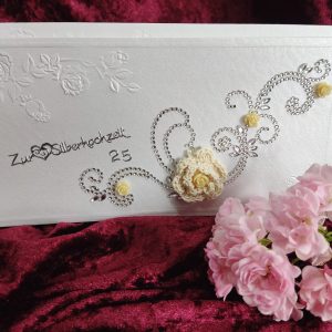 Silberhochzeit Rosen-Glanzkarte