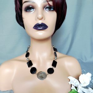 Schwarz-Silber Statementkette