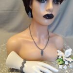 Grau-Silber Perlen-Schmuckset: Ohrringe, Armband & Kette