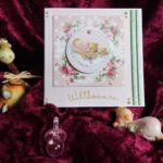 Willkommen Baby Girl Medaillon-Karte