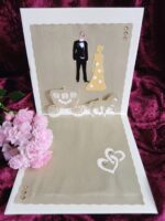 Goldene Hochzeit Pop-Up-Kutsche-Karte – Bild 2