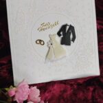 Brautkleid & Smoking 3D-Glückwunschkarte