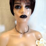 Anthrazit-Silber Perlen-Halskette