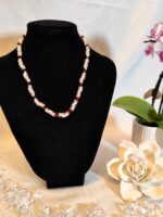 Farfalle-Perlenkette Weiß & Rot – Bild 3