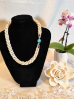 Pastell-Irisierende-Perlenkette mit Magnetverschluss – Bild 2