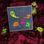 Neonmonster-Glückwunschkarte