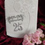 Silberhochzeit Blüten-Transparentpapier-Karte