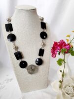 Schwarz-Silber Statementkette – Bild 4