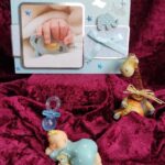 Nuckel-Foto-Taufe Perlmuttkarte